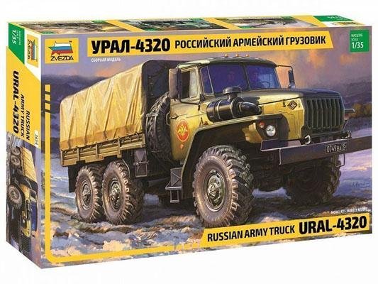 Модель сборная ZVEZDA Российский грузовик Урал 4320, 1:35