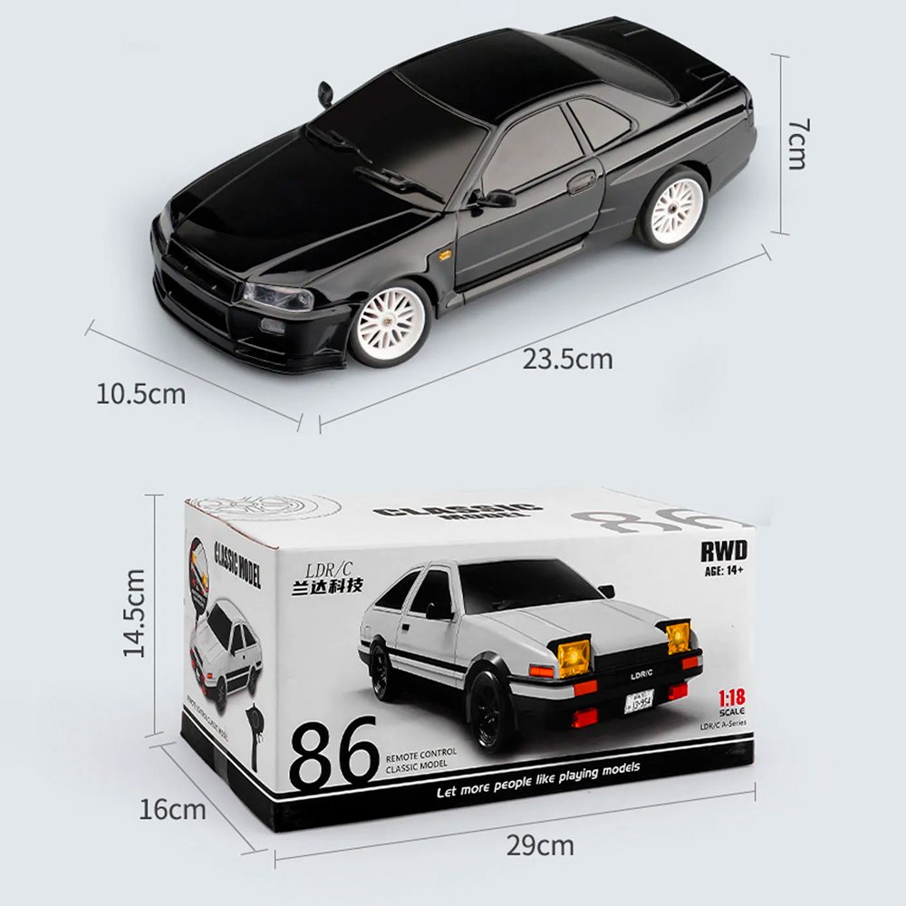 Радиоуправляемая машина для дрифта LD RC масштаб 1:18 2WD 2.4G R34 Skyline GT-R A99 Black