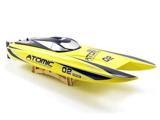 Радиоуправляемый катер катамаран Volantex RC ATOMIC 700 желтый Brushless - EXA79204RY