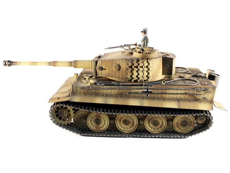 Радиоуправляемый танк Taigen 1/16 Tiger 1 (поздняя версия) HC, ИК-пушка, башня на 360, откат V3 TG3818-1D-BTR-IR3.0