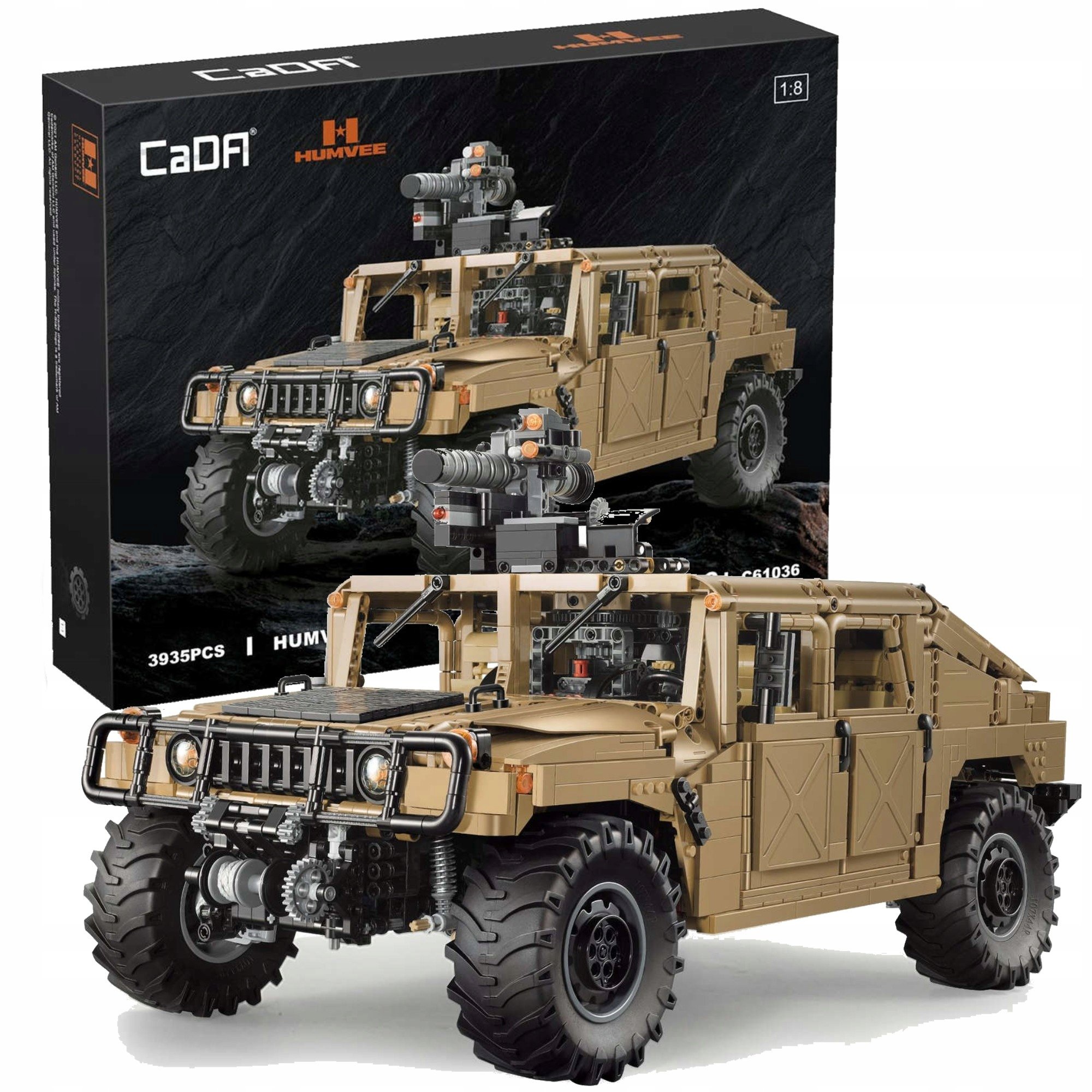 Конструктор CADA военный бронированный автомобиль HumVee 1/8 (3935 деталей) C61036W