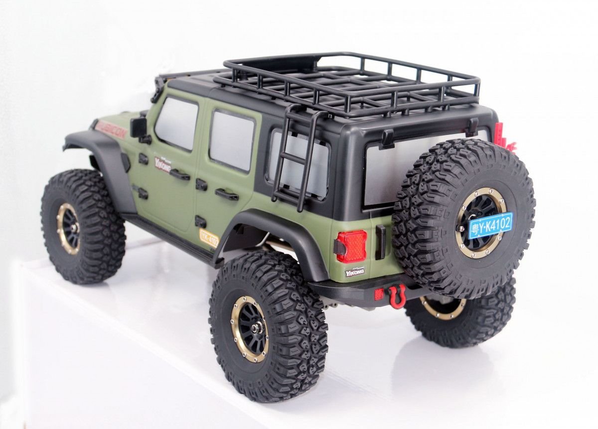 Радиоуправляемая машина трофи Yikong 4102 crawler Rubikon (Olive) ARTR масштаб 1:10 2.4G - YK-4102-AG