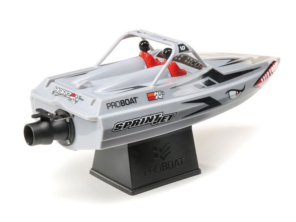 Радиоуправляемый катер ProBoat Sprintjet 9-inch Self-Right Jet Boat (серебряный) RTR - PRB08045T1