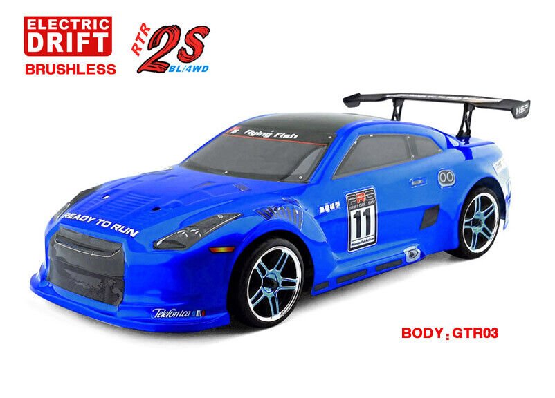 Радиоуправляемая машина для дрифта HSP Flying Fish 1 4WD RTR 1:10 2.4G 94123PRO|GTR-BL