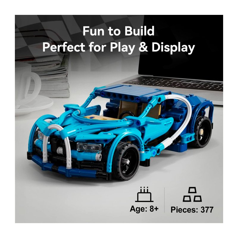 Конструктор CaDA спортивный автомобиль Honour, инерционный (377 деталей) - C52025W