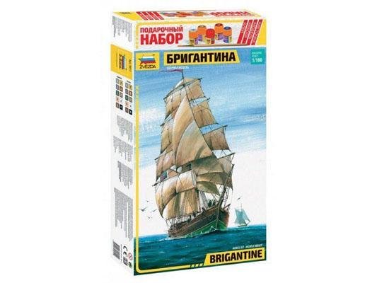 Модель сборная ZVEZDA Brigantina, подарочный набор, 1/100 ZV-9011П