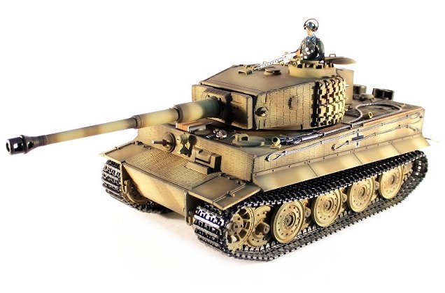 Радиоуправляемый танк Taigen 1/16 Tiger 1 (поздняя версия) HC, ИК-пушка, башня на 360, откат V3 TG3818-1D-BTR-IR3.0
