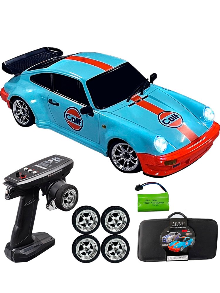 Радиоуправляемая машина для дрифта LD RC масштаб 1:18 2WD 2.4G Porsche 911 - 1898 Blue