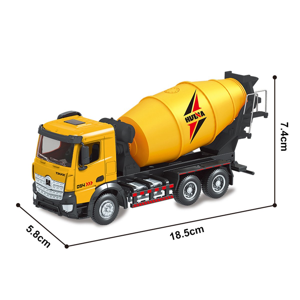 Металлическая модель бетономешалка Huina 1:50 - HN1737-YELLOW