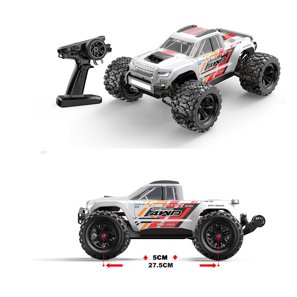 Радиоуправляемая машина монстр MJX Hyper Go 10208 (белый) Brushless 4WD 2.4G LED 1/10, без ЗУ и акб - MJX-10208-WHITE