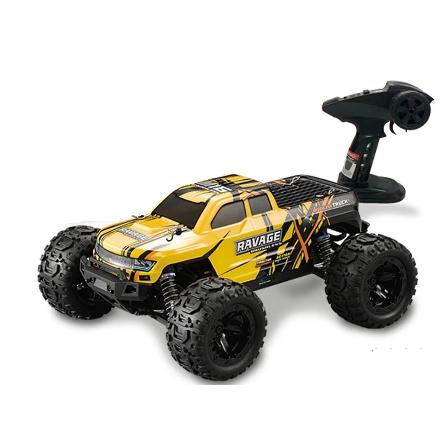 Радиоуправляемый монстр Haiboxing Ravage 4WD 2.4G 1/16 RTR HBX-16889A-Yellow