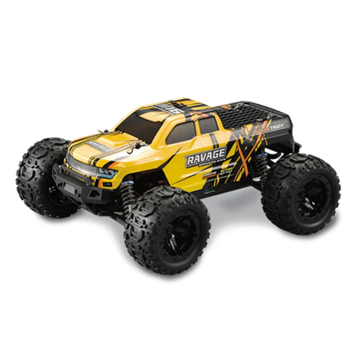 Радиоуправляемый монстр Haiboxing Ravage 4WD 2.4G 1/16 RTR HBX-16889A-Yellow