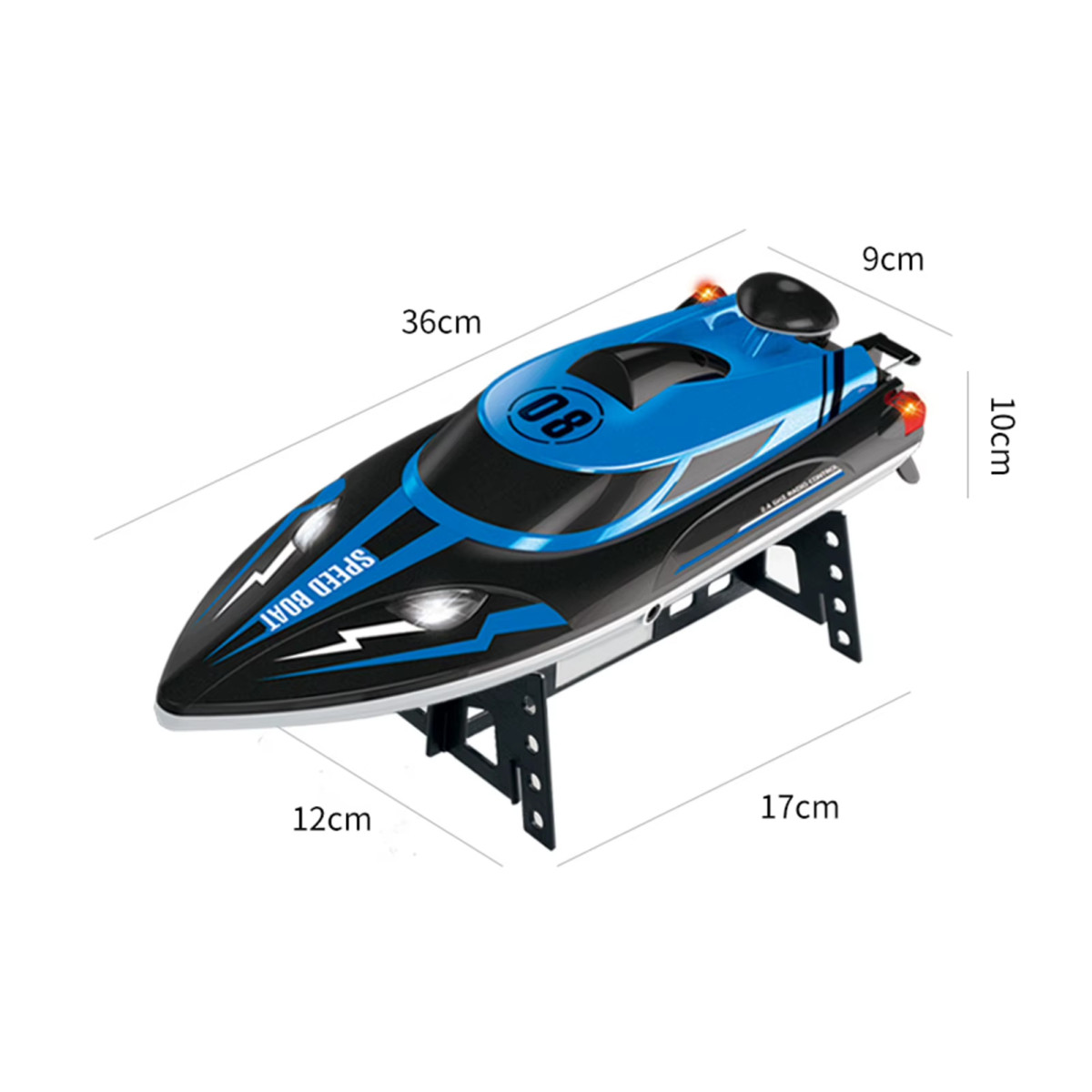 Радиоуправляемый катер HJ Toys Blue SpeedBoat с сумкой (36 см, 25 км/ч) - HJ808-A2-BAG