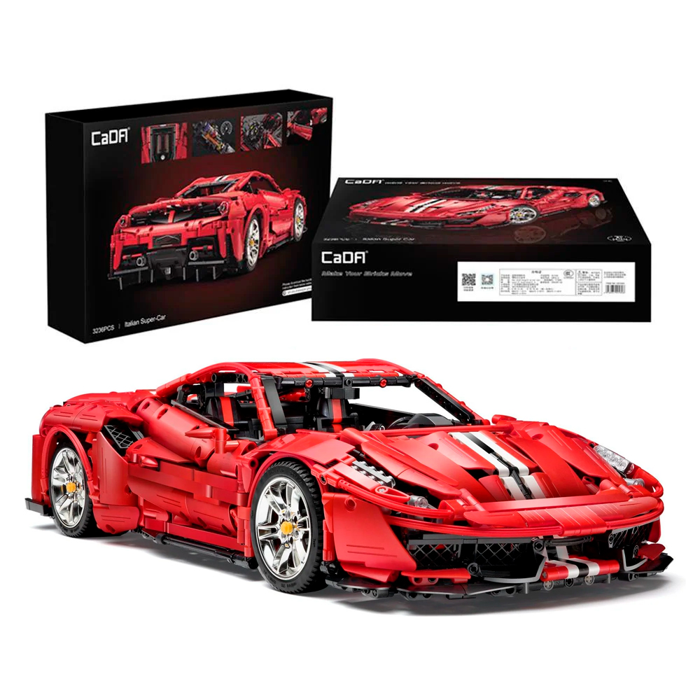 Конструктор CADA Ferrari 488, 3187 деталей - C61043W