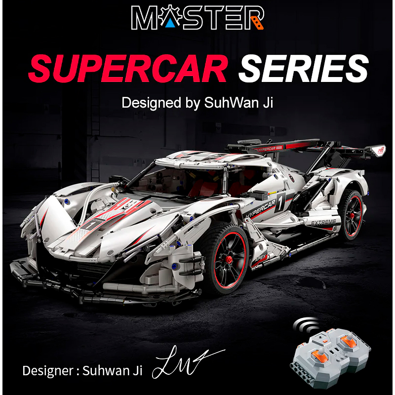 Радиоуправляемый конструктор CaDA MASTER споркар V12 Hypercar 1/8 (4449 деталей) - C61053W