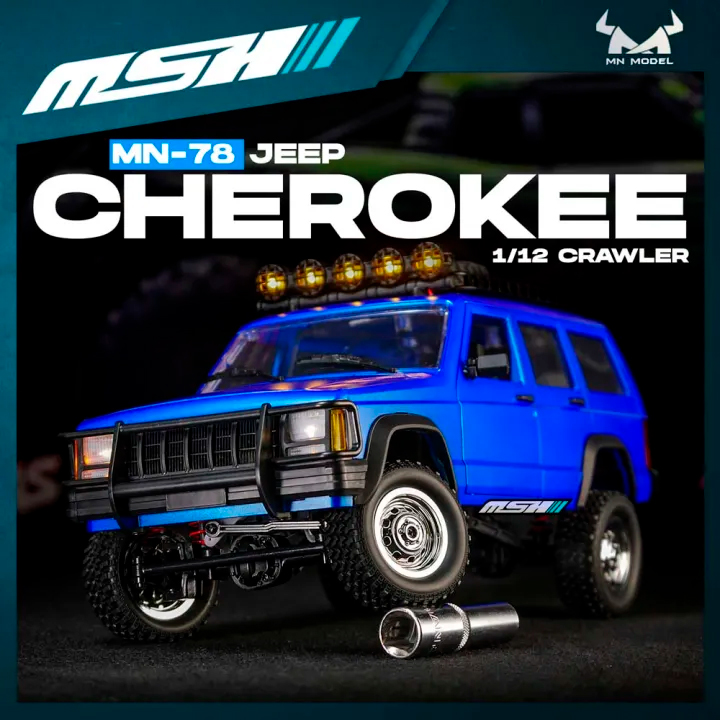 Радиоуправляемая машина джип MN MODEL CHEROKEE (синий) RTR 4WD масштаб 1:12 2.4G - MN-78|BLUE