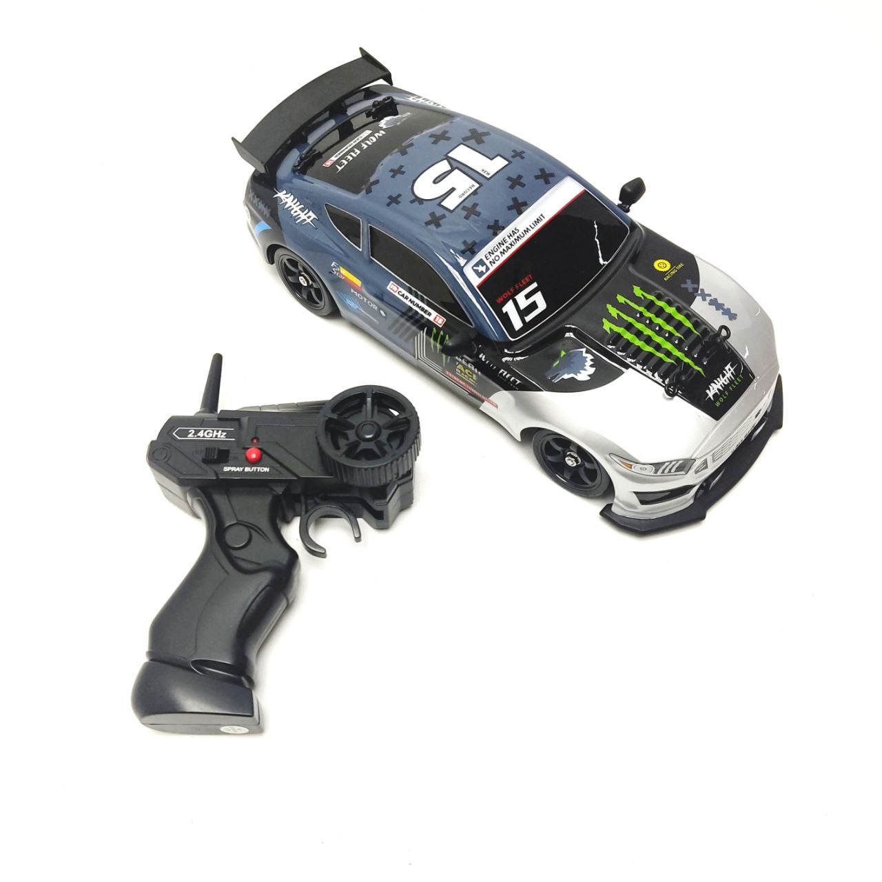 Радиоуправляемая машина для дрифта HB Ford Mustang (4WD, свет, пар, акб, 1:16) - SC16A05-1