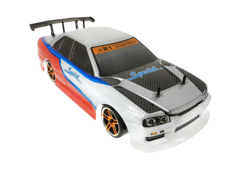 Радиоуправляемая машина для дрифта HSP Flying Fish 1 4WD RTR 1:10 2.4G 94123|12332 White Skyline R34