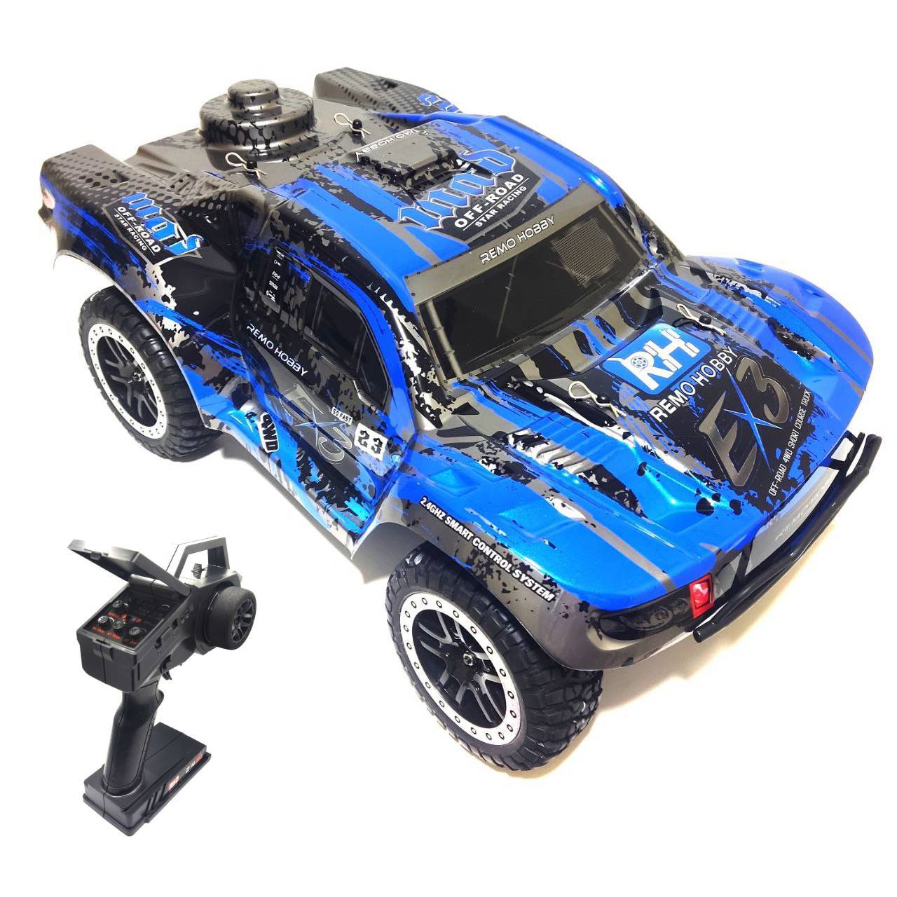 Радиоуправляемая машина шорт-корс Remo Hobby 4WD RTR масштаб 1:10 2.4G - RH10EX3UPG-BLUE