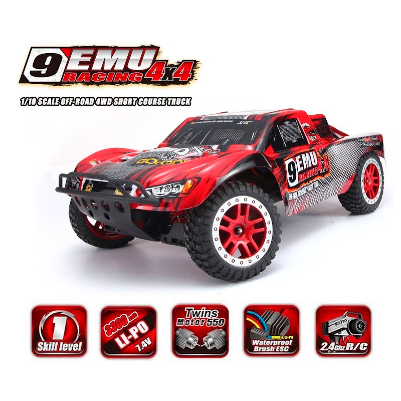 Радиоуправляемый шорт-корс Remo Hobby 9EMU Racing 4WD RTR масштаб 1:10 2.4G - RH1022-RED