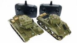 Радиоуправляемый танковый бой Heng Long US M26 Pershing VS US M4A3 Sherman масштаб 1:30 RTR - HL3841-10