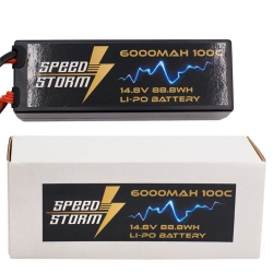 Аккумулятор Speed Storm Li-Po 14.8V 100C 6000 mAh Hard Case разъем XT60 - SS-4S6000-100-XT60