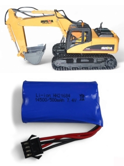 Радиоуправляемый экскаватор HUI NA TOYS 2 в 1 масштаб 1:14 2.4G - HN1535-70