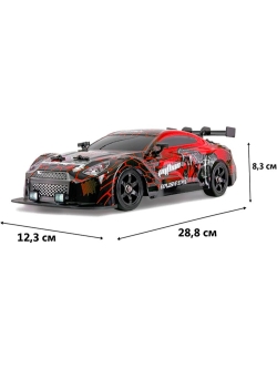 Радиоуправляемая машина для дрифта HB Nissan GTR (4WD, свет, пар, акб, 1:16) - SC16A14