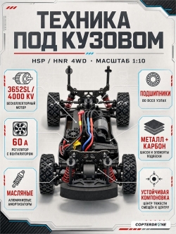 Радиоуправляемая машина для дрифта HSP / HNR 4WD 1:10 Rally Impreza - H9804-H98430-1