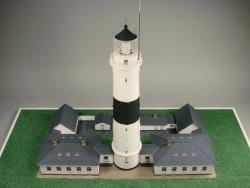 Сборная картонная модель Shipyard маяк Lighthouse Kampen with buildings (№74), 1/87 - MK034