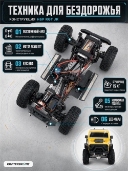 Радиоуправляемая машина краулер RGT Pioner 4WD RTR масштаб 1:10 2.4G - EX86010-JK|R86237-2