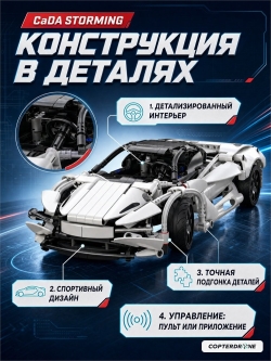 Радиоуправляемый конструктор CaDA Technic спортивная машина (402 детали) C51305W