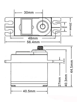 Сервомашинка цифровая JX Servo PDI-4806HB (48.5г/6.21/0.12/6V) стандартная
