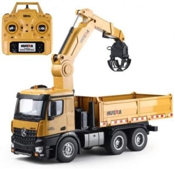 Радиоуправляемый грузовик самосвал-погрузчик HUI NA TOYS масштаб 1:14 2.4G - HN1575
