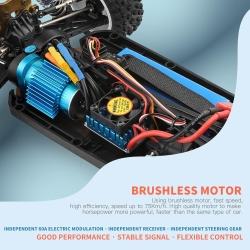 Радиоуправляемая машина багги WLtoys Brushless 4wd 75Km|h RC racing car RTR - WLT-124007