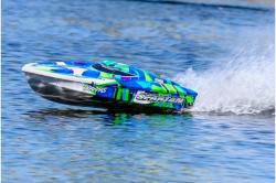 Радиоуправляемый катер TRAXXAS Spartan TSM (ready to Bluetooth module) Green с электродвигателем - TRA57076-4-G