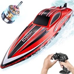 Радиоуправляемый катер HJ toys / HongXunJie Chasing Waves PRO с сумкой (41 см, 55 км/ч, Brushless) - HJ818PRO-RED-BAG