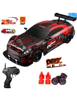 Радиоуправляемая машина для дрифта HB Nissan GTR (4WD, свет, пар, акб, 1:16) - SC16A14