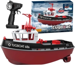Радиоуправляемый буксир Heng Long Tugboat (черный) 2.4G 1/72 RTR - 3800-B