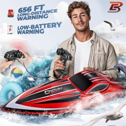 Радиоуправляемый катер HJ toys / HongXunJie Chasing Waves PRO с сумкой (41 см, 55 км/ч, Brushless) - HJ818PRO-RED-BAG