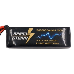 Аккумулятор Speed Storm Li-Po 7.4V 30C 3000 mAh разъем T-plug (Deans) - SS-2S3000-30-D