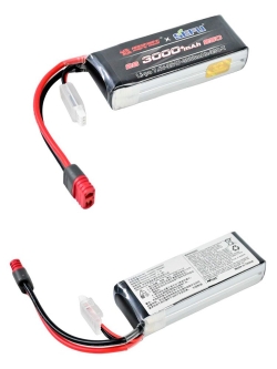 Аккумулятор Li-Po 3000mAh, 7,4V, 25C, T‐plug для автомоделей MJX в 12,14,16 масштабах - MJX-9.1.01.2.0019