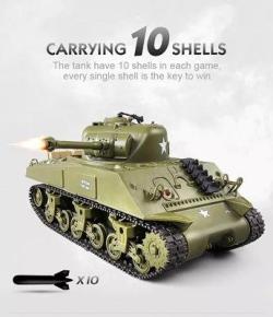 Радиоуправляемый танк Heng Long US M4A3 Sherman масштаб 1:30 RTR - HL3841-01