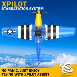 Радиоуправляемый самолет Volantex RC P51D 400мм (синий) 2.4G 4ch LiPo RTF with Gyro - EXA76105RB