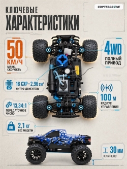 Радиоуправляемый монстр HSP Nitro Truck 4WD 1:10 2.4G - 94188-88069