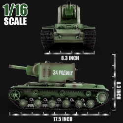 Радиоуправляемый танк Heng Long KV-2 Upgrade V7.0 масштаб 1:16 RTR 2.4GHz - 3949-1Upg V7.0