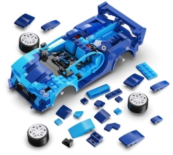 Радиоуправляемый конструктор CaDA спортивный автомобиль Blue Knight 500 (325 деталей) - C51077W