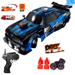 Радиоуправляемая машина для дрифта HB Ford Mustang (4WD, свет, пар, акб, 1:16) - SC16A18