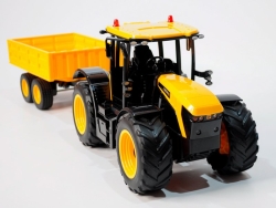 Радиоуправляемый трактор фермерский Double Eagle JCB с прицепом 2.4G масштаб 1:16 - E360-003