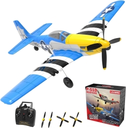 Радиоуправляемый самолет Volantex RC P51D 400мм (синий) 2.4G 4ch LiPo RTF with Gyro - EXA76105RB